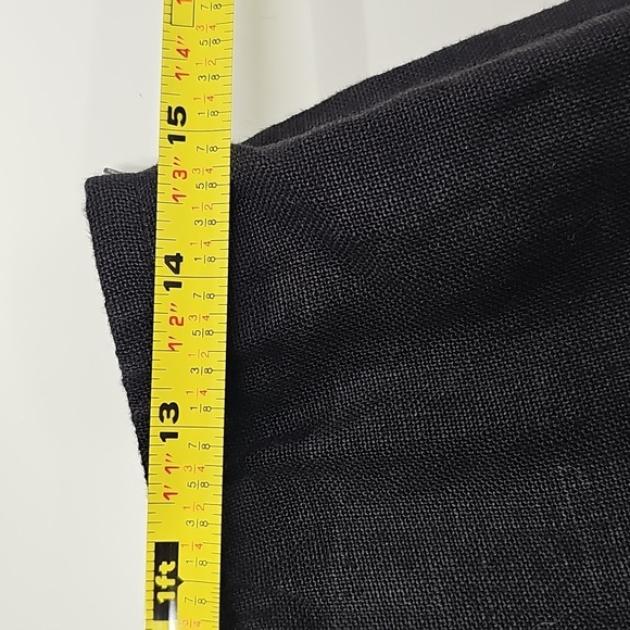 Eileen Fisher Black Linen Slim Ankle Pant, Side Zip, New, Size Medium - Picture 11 of 13